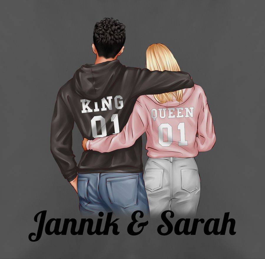 Shirtracer Partner Geschenke Paar King Queen Couple Pärchen Weihnachts-Geschenke Valentinst Shirtracer