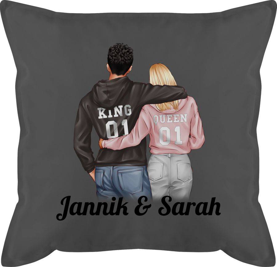 Shirtracer Partner Geschenke Paar King Queen Couple Pärchen Weihnachts-Geschenke Valentinst Shirtracer