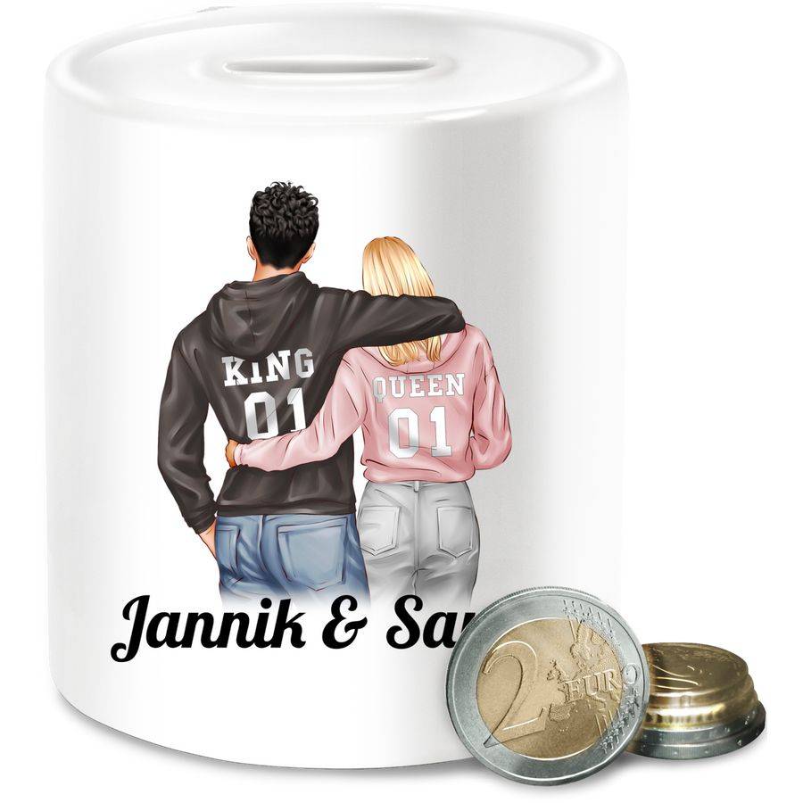 Shirtracer Partner Geschenke Paar King Queen Couple Pärchen Weihnachts-Geschenke Valentinst Shirtracer