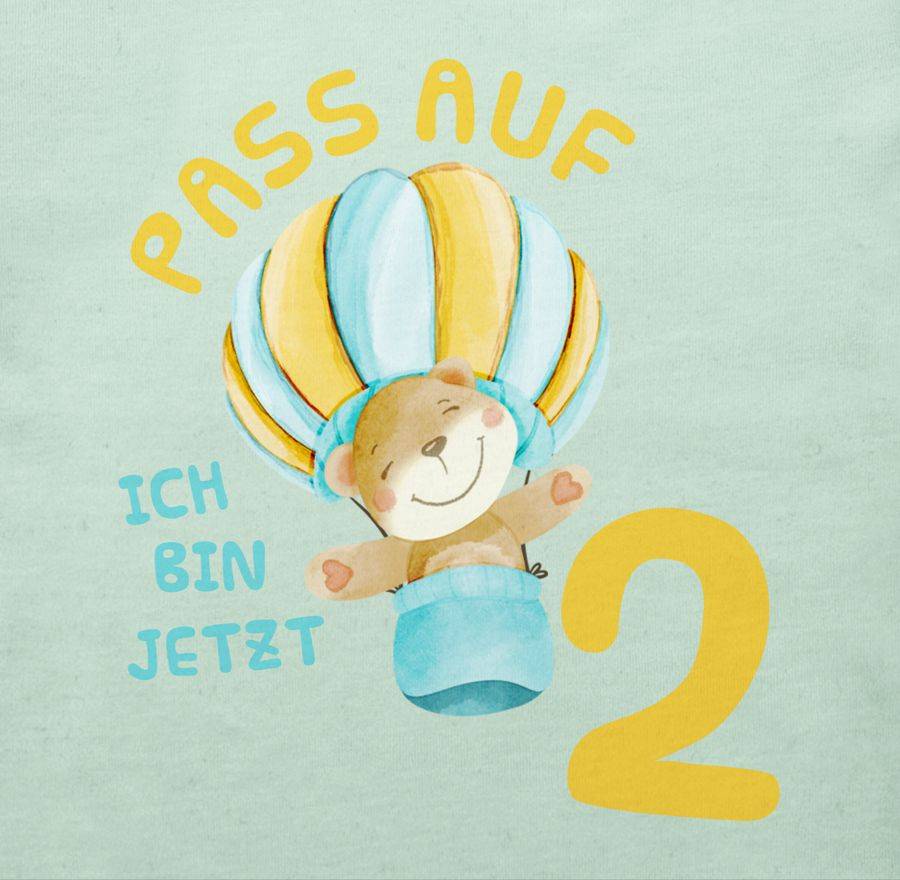 Shirtracer Pass Auf Ich Bin Jetzt Zwei Bär Heißluftballon Shirts & Mehr Shirtracer