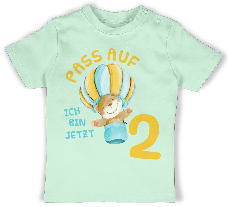 Shirtracer Pass auf ich bin jetzt zwei Bär Heißluftballon Shirts & Mehr Shirtracer