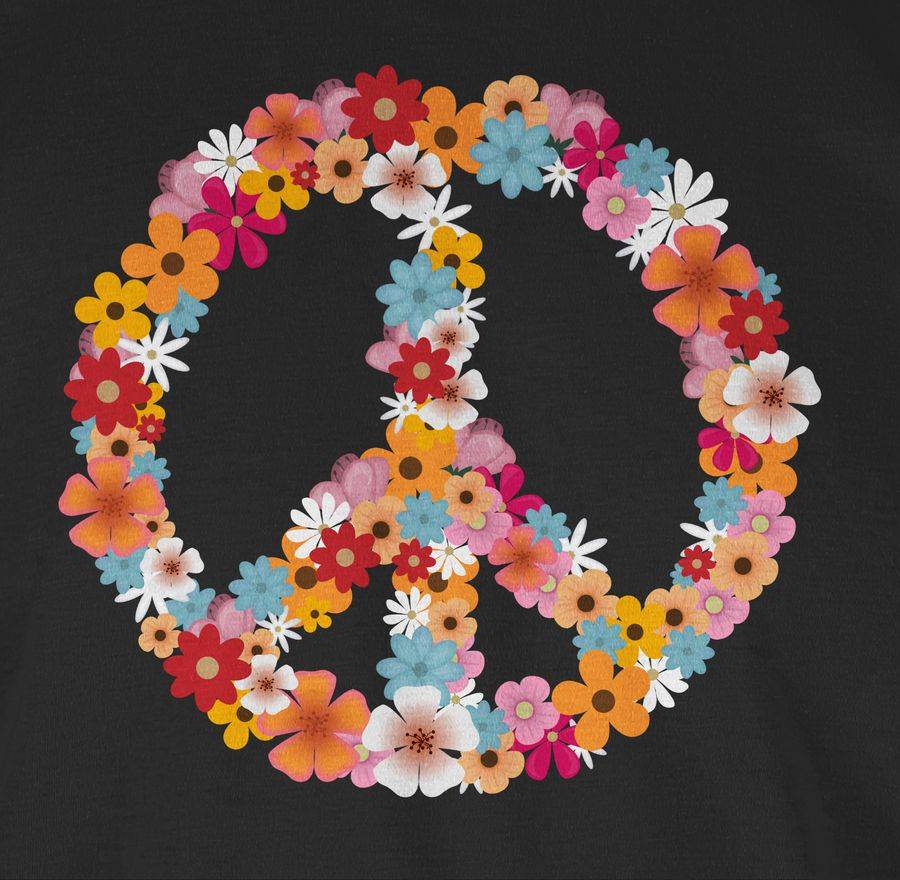 Shirtracer Peace Flower Power: T-Shirt Turnbeutel Shirtracer