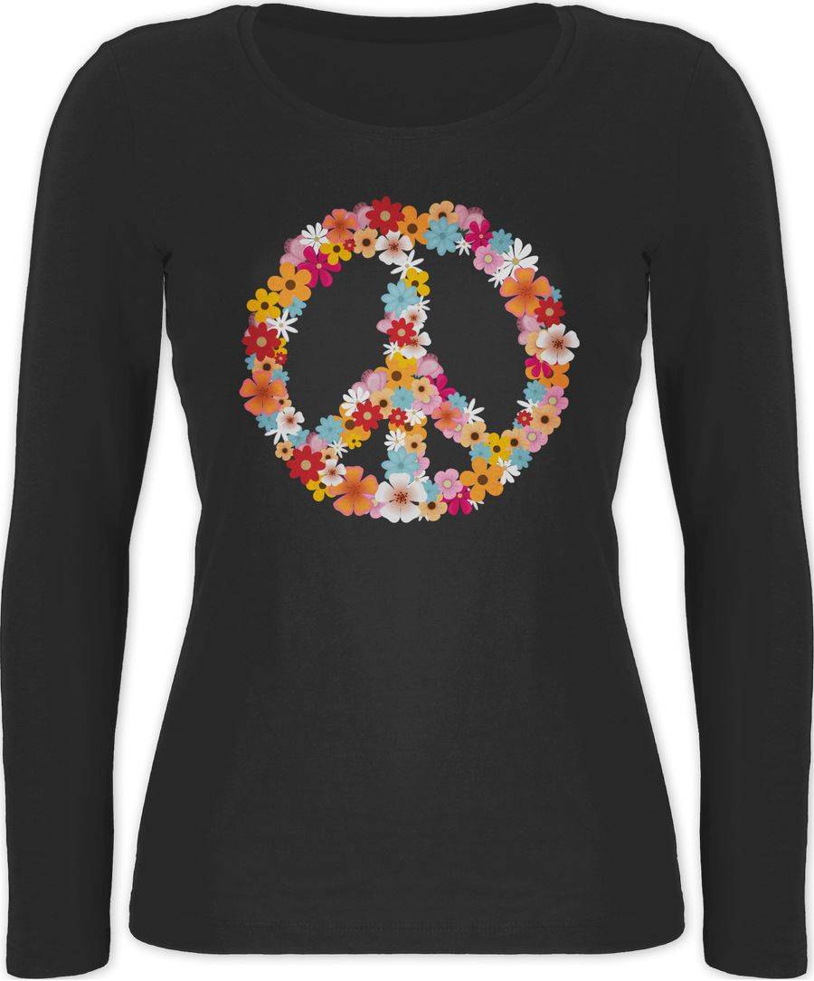 Shirtracer Peace Flower Power: T-Shirt Turnbeutel Shirtracer