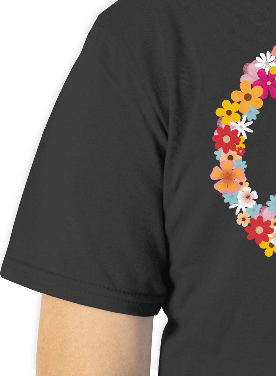 Shirtracer Peace Flower Power: T-Shirt Turnbeutel Shirtracer