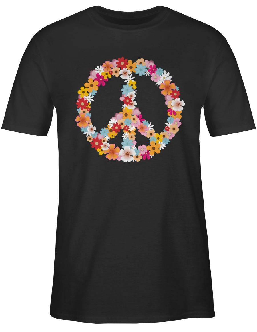 Shirtracer Peace Flower Power: T-Shirt Turnbeutel Shirtracer