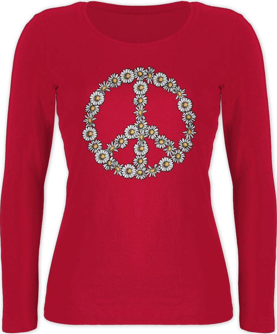 Shirtracer Peace Zeichen aus Gänseblümchen: Tshirt Turnbeutel Shirtracer