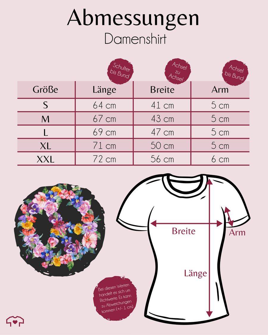 Shirtracer Peace Zeichen Mit Bunten Blumen: Tshirt Turnbeutel Shirtracer
