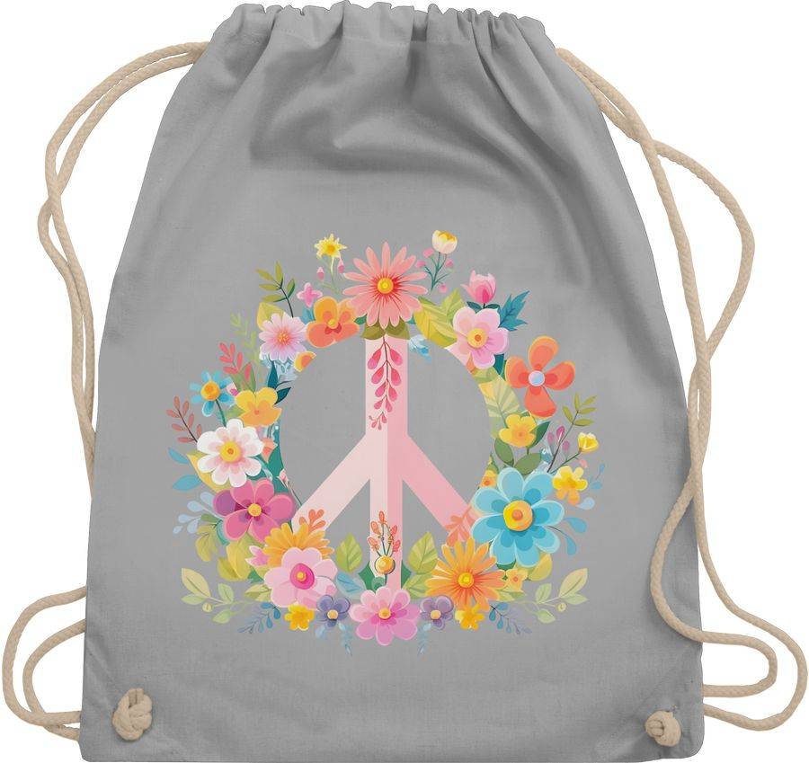 Shirtracer Peace-Zeichen Peacezeichen Frieden Hippie Flow Power 60er 70er Flowerpower Shi Shirtracer