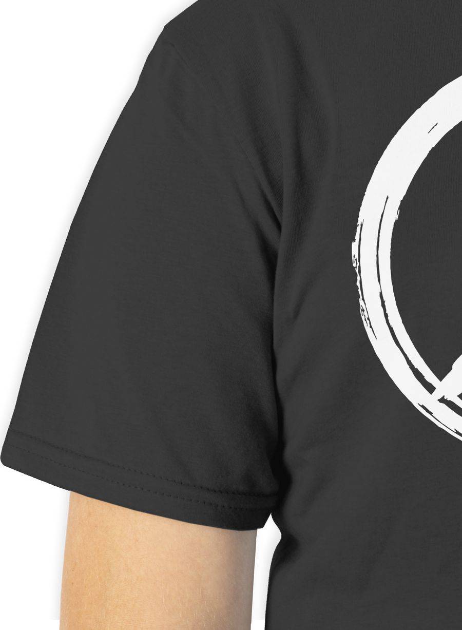 Shirtracer Peace Zeichen Pinsel Optik - Weiß: T-Shirt Gym Bag Shirtracer