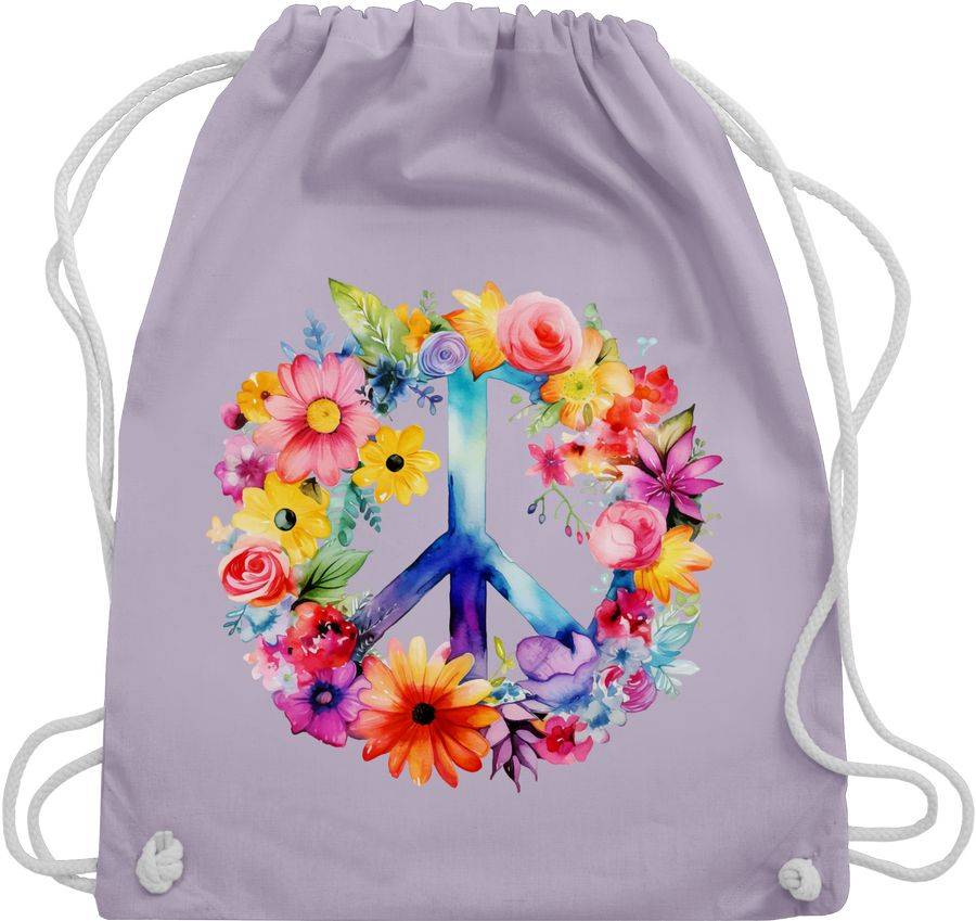 Shirtracer Peacezeichen Peace-Symbol Hippie Frieden 60er 70er Flow Power Flowerpower Shirtracer