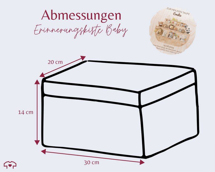 Shirtracer Personalisierbare Tauf Erinnerungsbox Mit Arche Noah Motiv Mit Namen Und Datum Gestalten Taufgeschenke Shirtracer