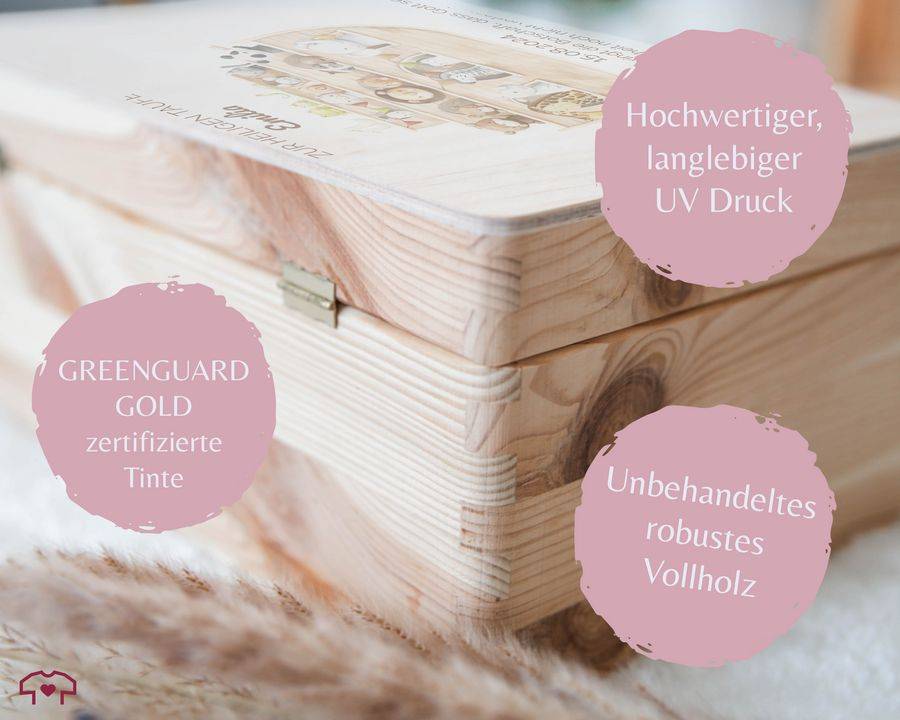 Shirtracer Personalisierbare Tauf Erinnerungsbox Mit Arche Noah Motiv Mit Namen Und Datum Gestalten Taufgeschenke Shirtracer