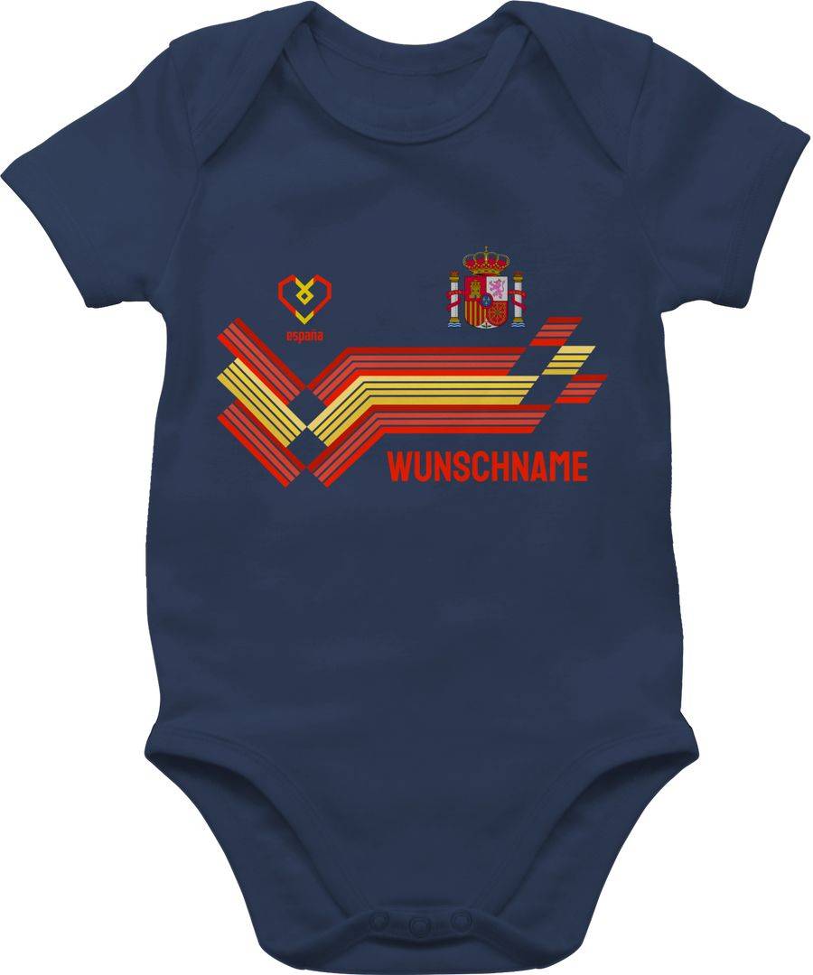 Shirtracer Personalisierbares Spanien Motiv Trikot Individuelles España Design mit Wappen und Landesfarben Mit eigenem Namen Spain Shirtracer