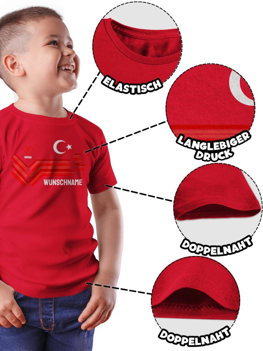 Shirtracer Personalisierbares Türkei Motiv Trikot Individuelles Türkiye Design Mit Wappen Und Landesfarben Mit Eigenem Namen Turkey Shirtracer