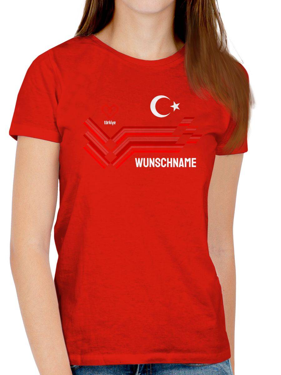 Shirtracer Personalisierbares Türkei Motiv Trikot Individuelles Türkiye Design Mit Wappen Und Landesfarben Mit Eigenem Namen Turkey Shirtracer