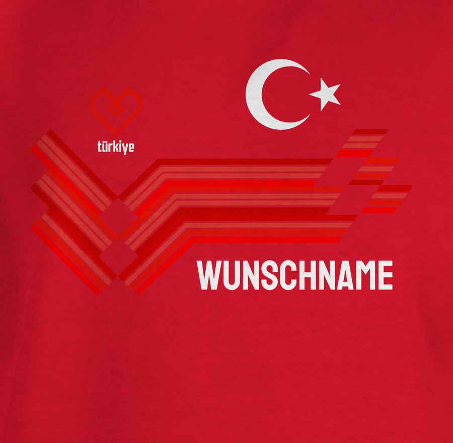 Shirtracer Personalisierbares Türkei Motiv Trikot Individuelles Türkiye Design Mit Wappen Und Landesfarben Mit Eigenem Namen Turkey Shirtracer