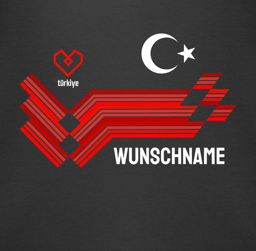 Shirtracer Personalisierbares Türkei Motiv Trikot Individuelles Türkiye Design Mit Wappen Und Landesfarben Mit Eigenem Namen Turkey Shirtracer