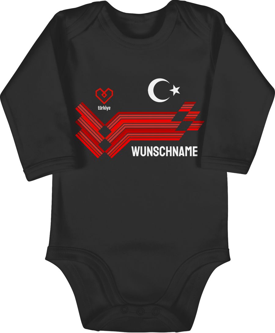 Shirtracer Personalisierbares Türkei Motiv Trikot Individuelles Türkiye Design mit Wappen und Landesfarben Mit eigenem Namen Turkey Shirtracer
