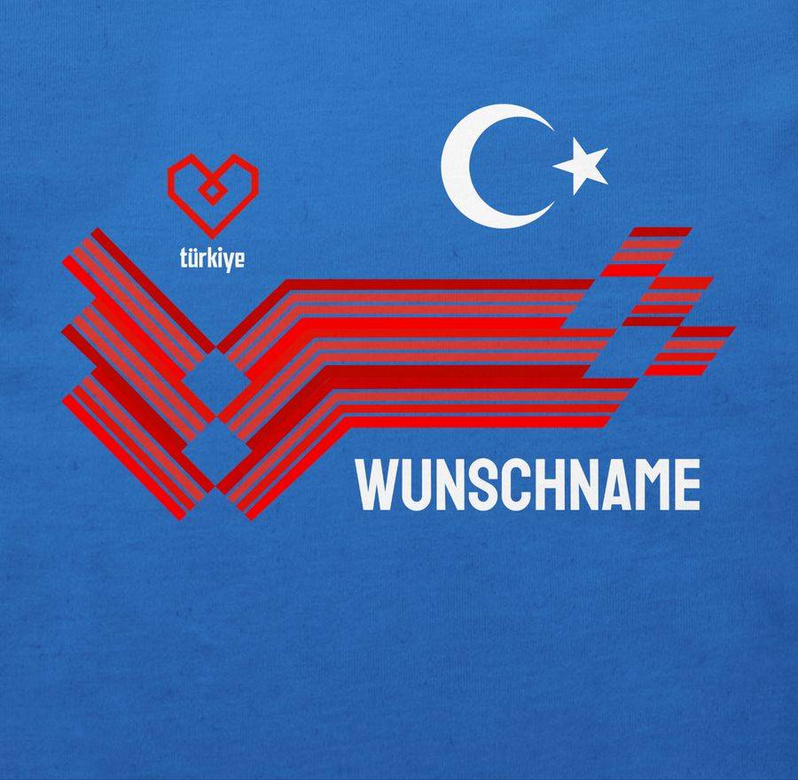 Shirtracer Personalisierbares Türkei Motiv Trikot Individuelles Türkiye Design Mit Wappen Und Landesfarben Mit Eigenem Namen Turkey Shirtracer