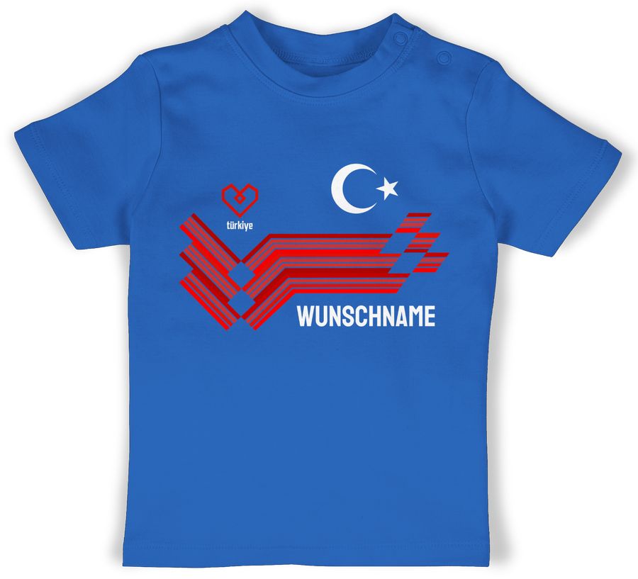 Shirtracer Personalisierbares Türkei Motiv Trikot Individuelles Türkiye Design mit Wappen und Landesfarben Mit eigenem Namen Turkey Shirtracer