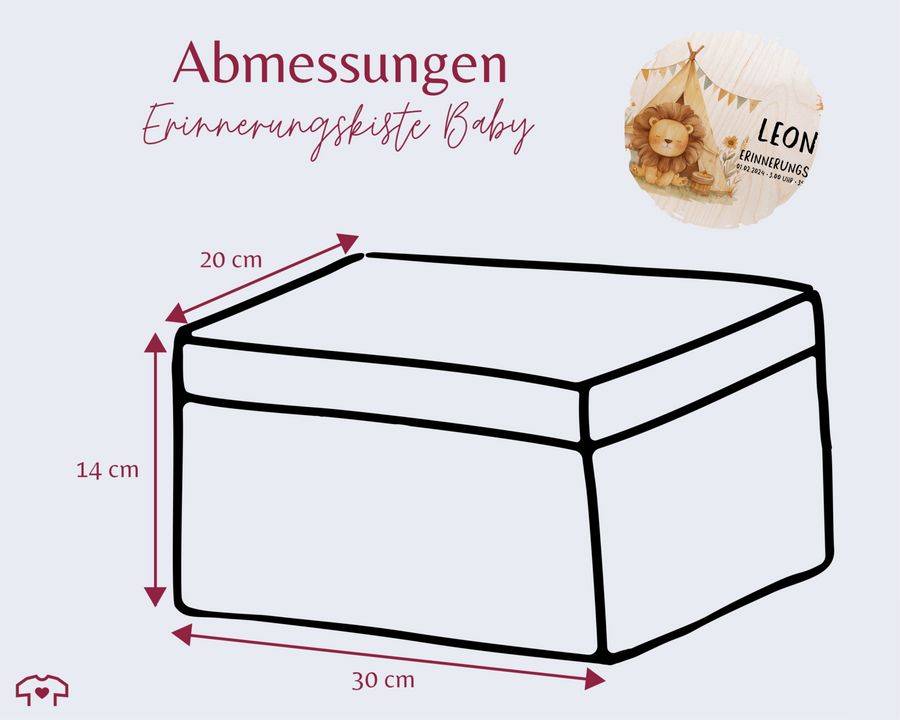 Shirtracer Personalisierte Baby Geschenke Erinnerungskiste Löwe Name Datum Erinnerungsb Shirtracer