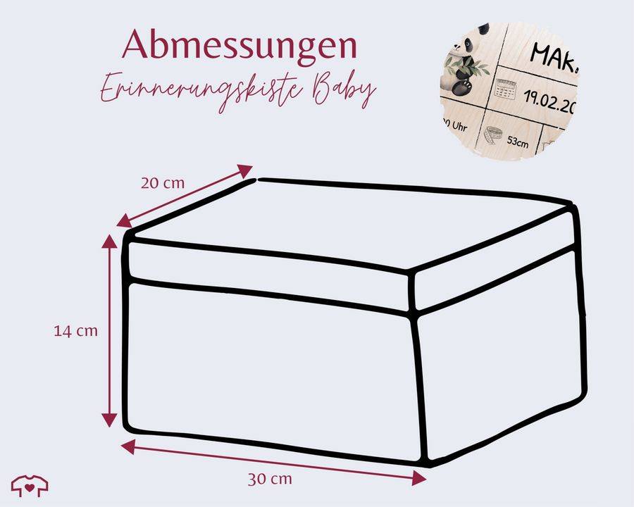 Shirtracer Personalisierte Erinnerungsbox Baby Mit Pandabär Geschenk Zur Geburt Holzkiste Erinnerungsboxen Für Babys Shirtracer