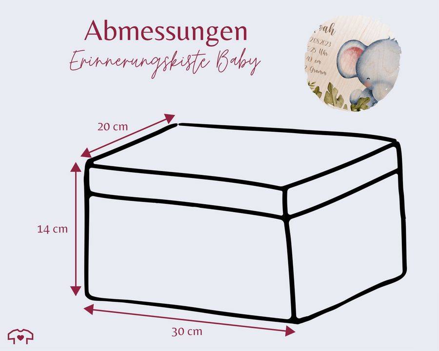 Shirtracer Personalisiertes Geschenk Baby - Geschenk Zur Geburt - Elefant Geburtsdaten Name Shirtracer