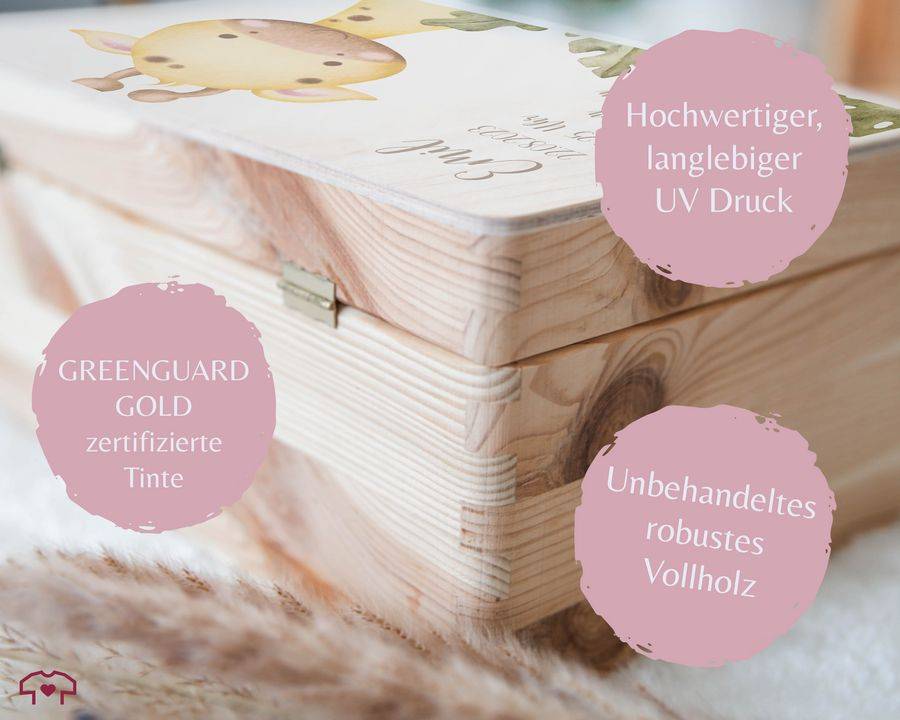 Shirtracer Personalisiertes Geschenk Baby - Geschenk Zur Geburt - Giraffe Geburtsdaten Name Shirtracer