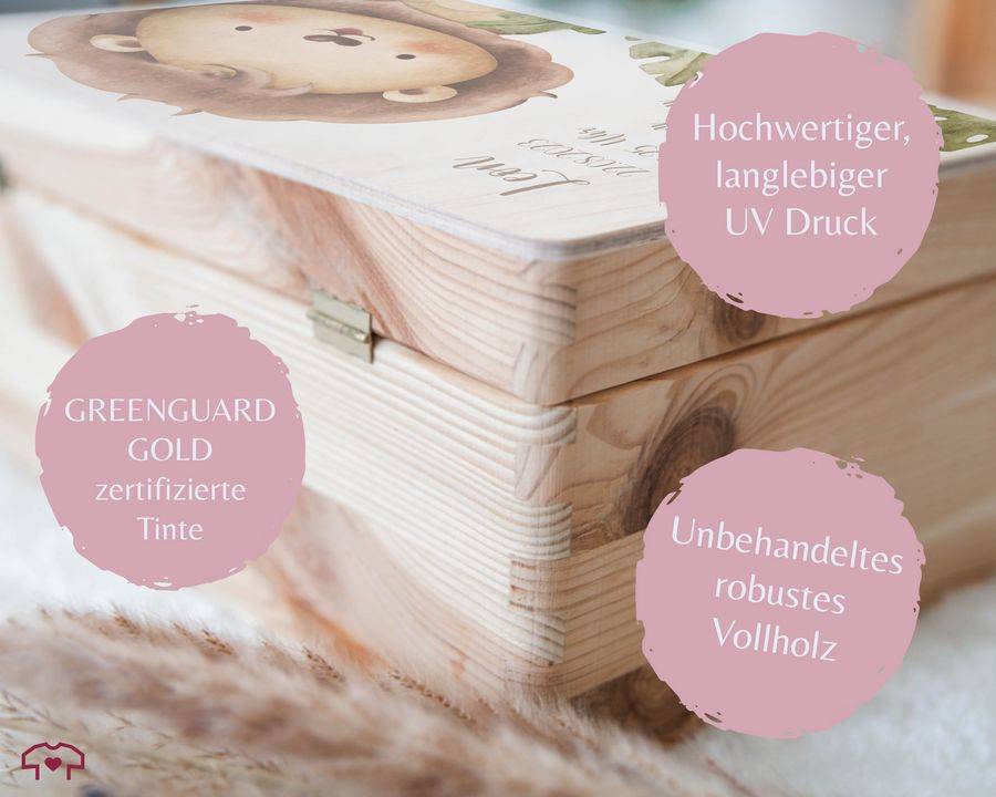 Shirtracer Personalisiertes Geschenk Baby - Geschenk Zur Geburt - Löwe Geburtsdaten Name Da Shirtracer