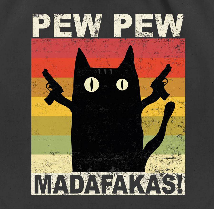 Shirtracer Pew Pew Madafakas Katze Vintage Hell Shirts & Mehr Shirtracer