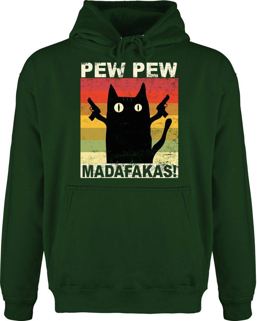 Shirtracer Pew Pew Madafakas Katze Vintage hell Shirts & Mehr Shirtracer
