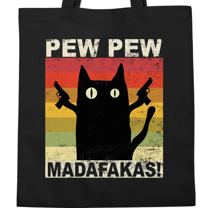 Shirtracer Pew Pew Madafakas Katze Vintage Hell Shirts & Mehr Shirtracer