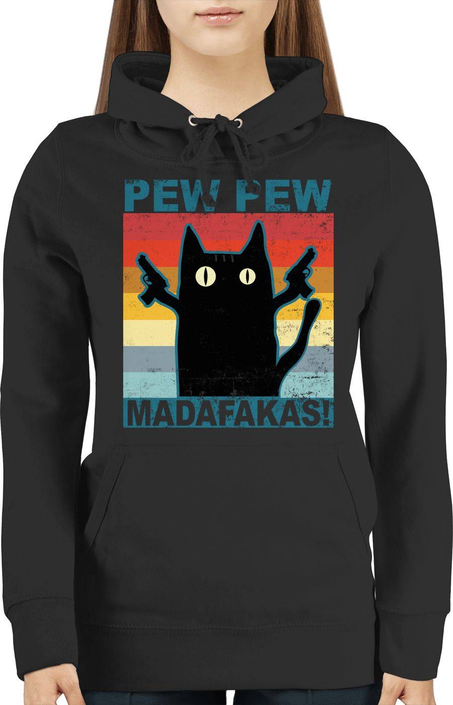 Shirtracer Pew Pew Madafakas Katze Vintage: T-Shirt Gym Bag Shirtracer
