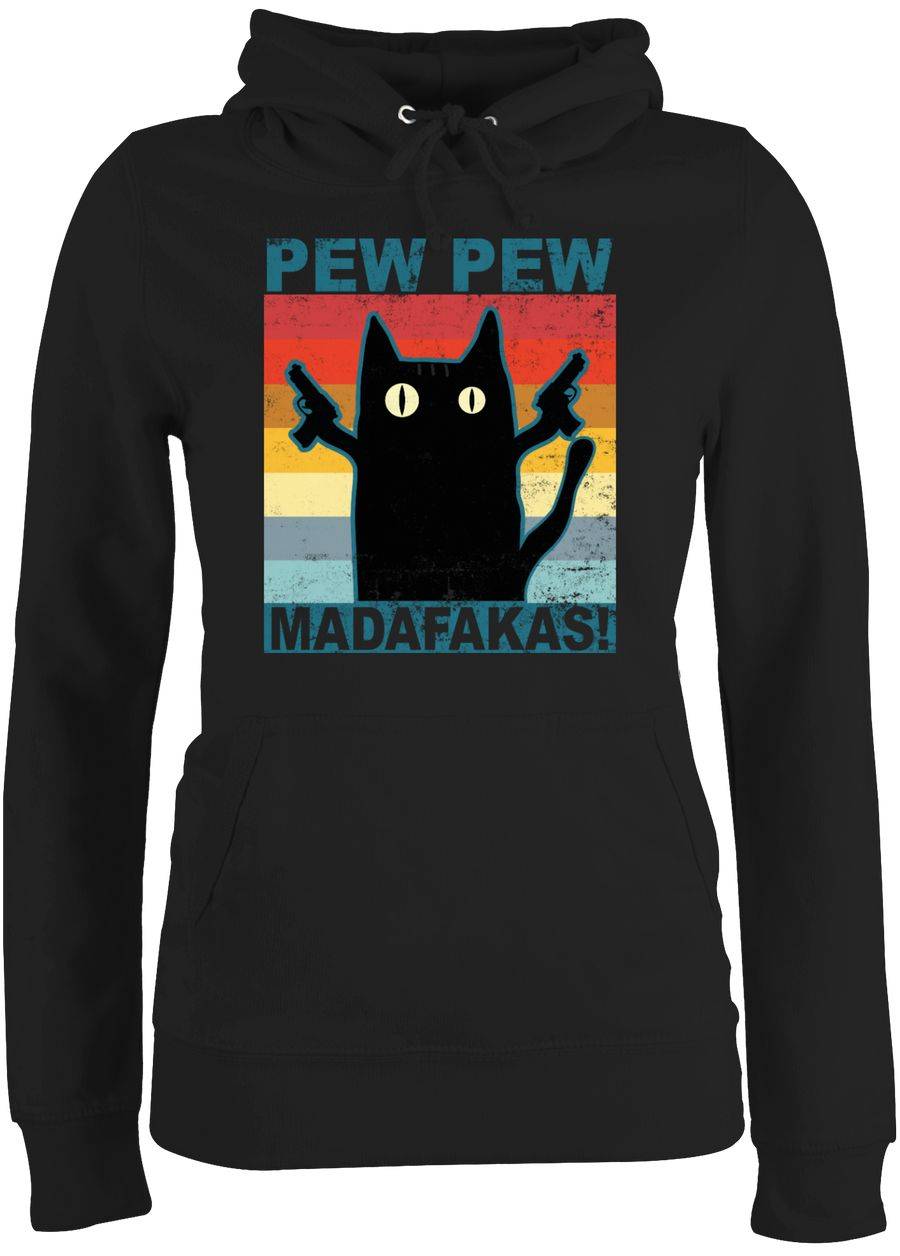 Shirtracer Pew Pew Madafakas Katze Vintage: T-Shirt Gym Bag Shirtracer