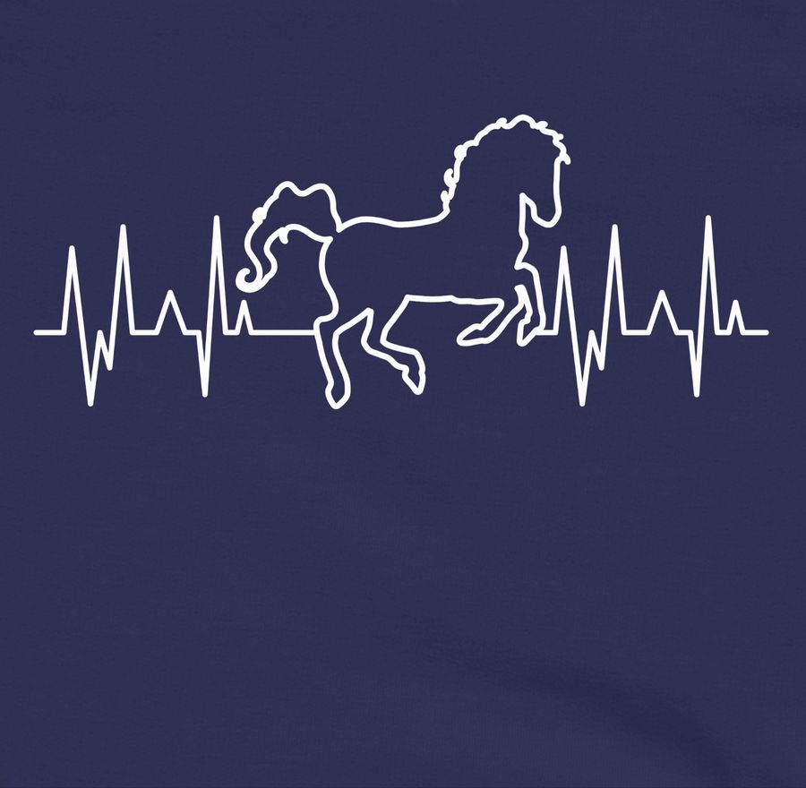 Shirtracer Pferd Herzschlag - Weiß: T-Shirt Turnbeutel Shirtracer