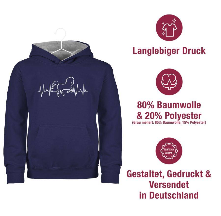 Shirtracer Pferd Herzschlag - Weiß: T-Shirt Turnbeutel Shirtracer