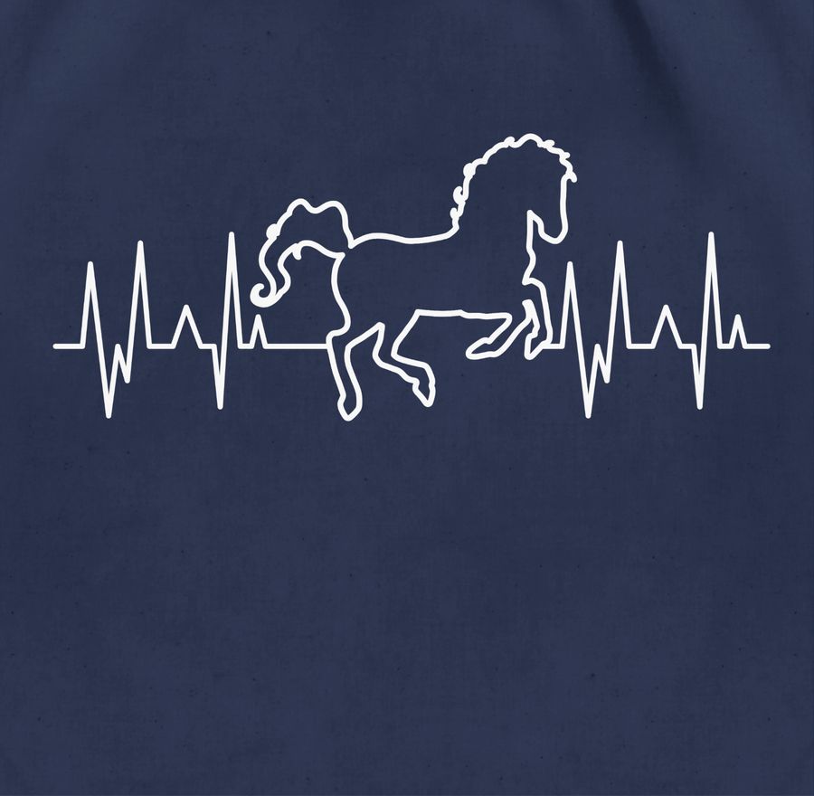 Shirtracer Pferd Herzschlag - Weiß: T-Shirt Turnbeutel Shirtracer