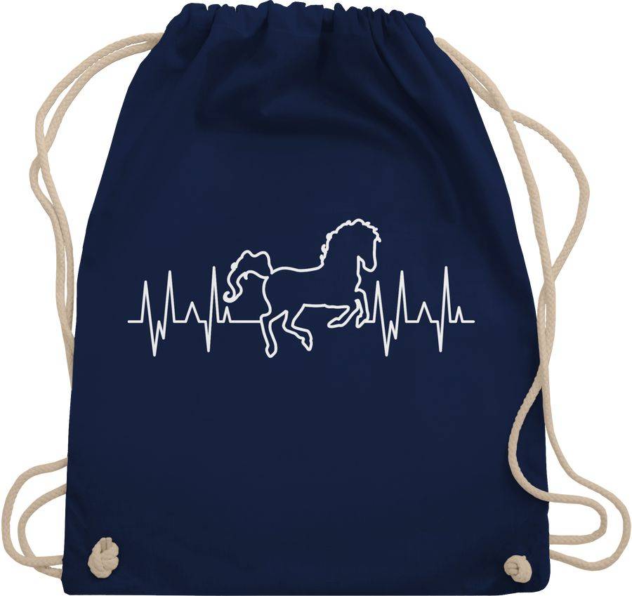 Shirtracer Pferd Herzschlag - weiß: T-Shirt Turnbeutel Shirtracer