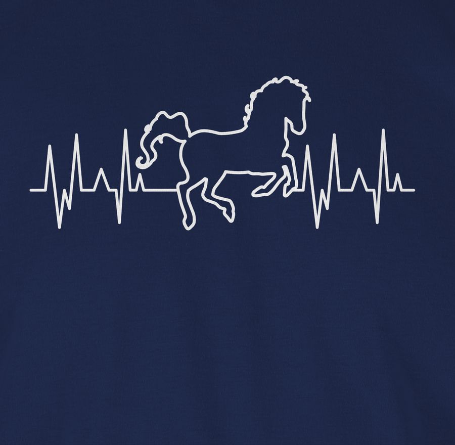 Shirtracer Pferd Herzschlag - Weiß: T-Shirt Turnbeutel Shirtracer