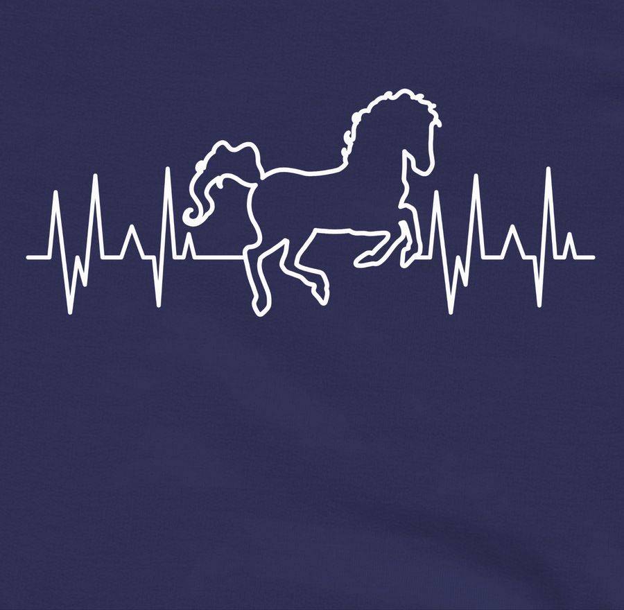 Shirtracer Pferd Herzschlag - Weiß: T-Shirt Turnbeutel Shirtracer