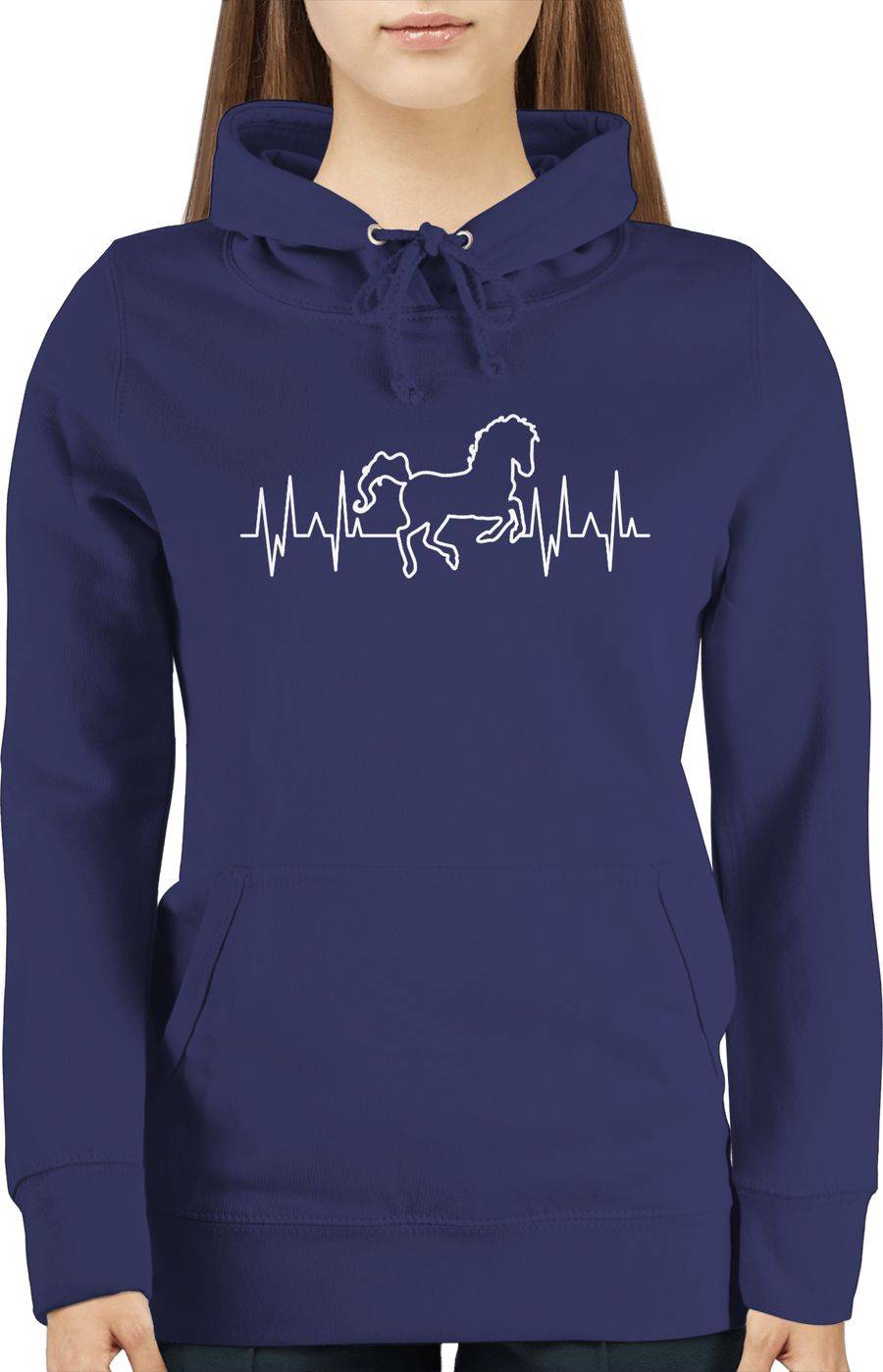 Shirtracer Pferd Herzschlag - Weiß: T-Shirt Turnbeutel Shirtracer