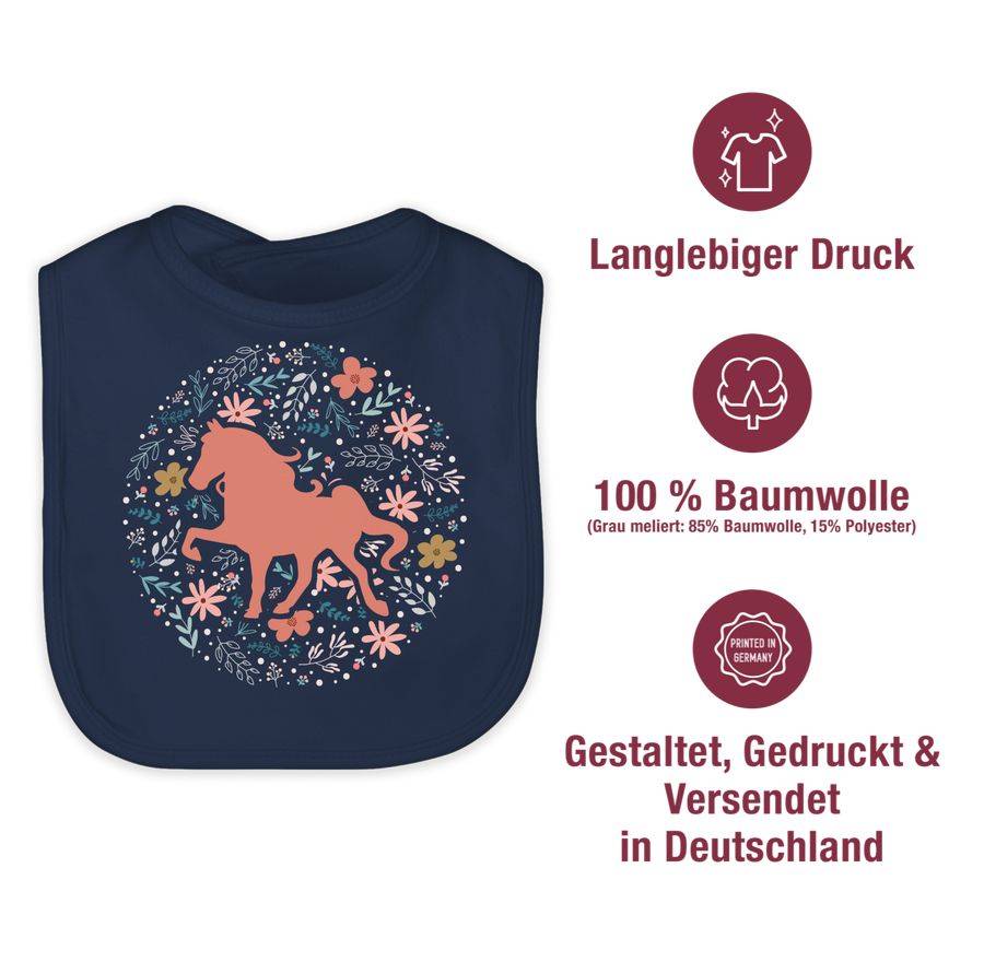 Shirtracer Pferd Mit Blumen - Bunt: T-Shirt Rucksack Shirtracer