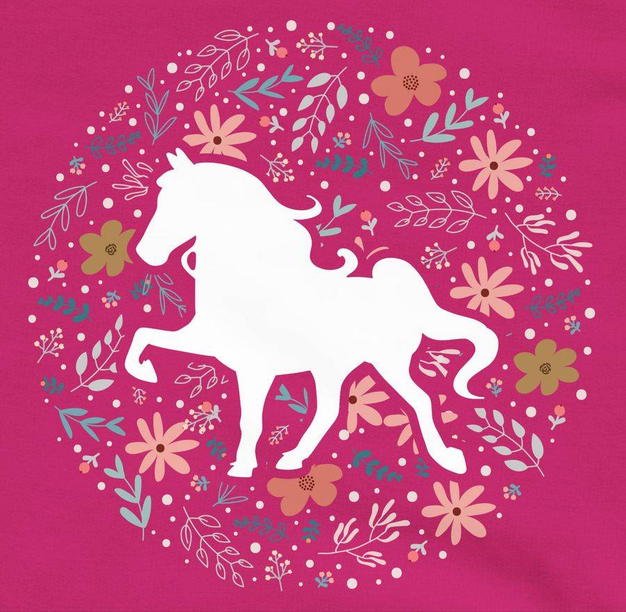 Shirtracer Pferd Mit Blumen: T-Shirt Rucksack Shirtracer