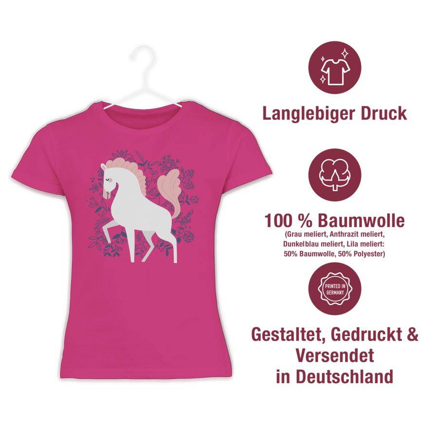 Shirtracer Pferd Mit Blumen: T-Shirt Rucksack Shirtracer