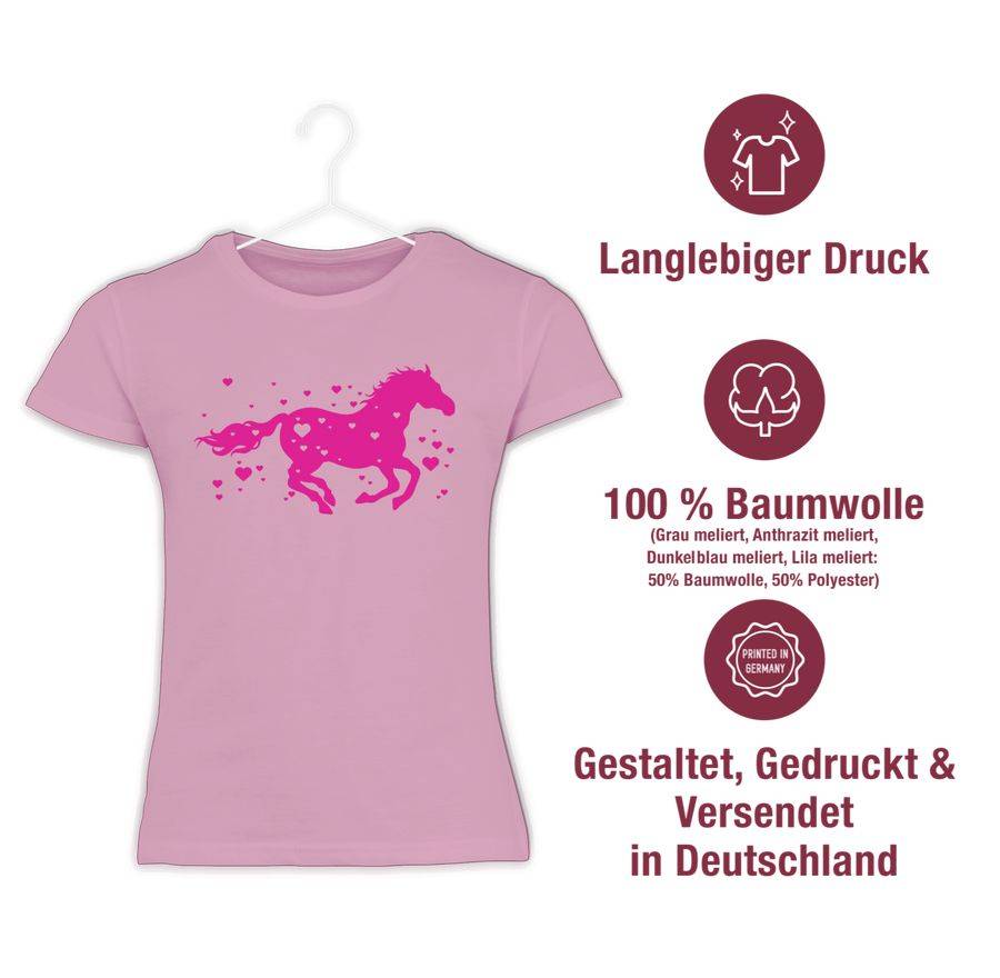 Shirtracer Pferd Mit Herzen - Fuchsia: T-Shirt Gym Bag Shirtracer