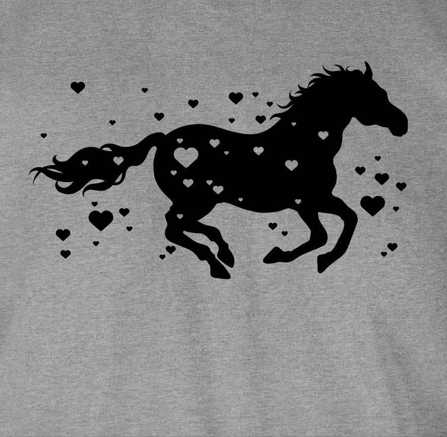 Shirtracer Pferd Mit Herzen Schwarz Shirts & Mehr Shirtracer