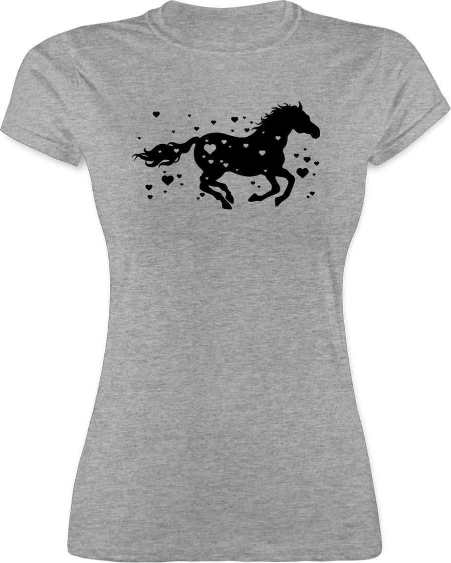 Shirtracer Pferd mit Herzen schwarz Shirts & Mehr Shirtracer