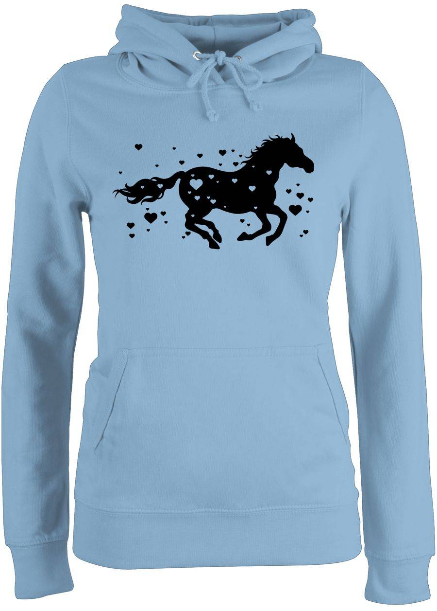 Shirtracer Pferd mit Herzen schwarz Shirts & Mehr Shirtracer