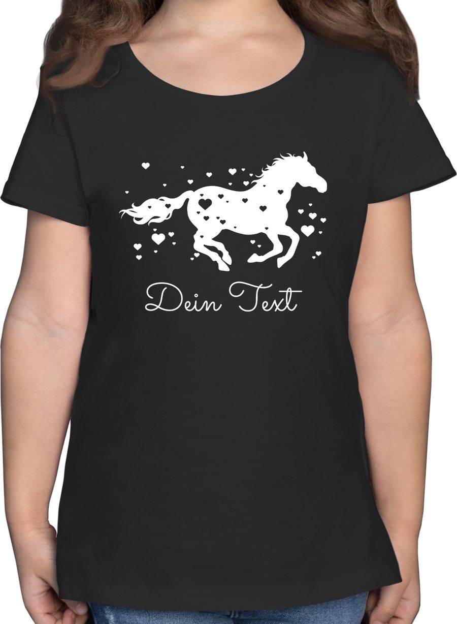 Shirtracer Pferd Wunschtext: Tshirt Turnbeutel Shirtracer