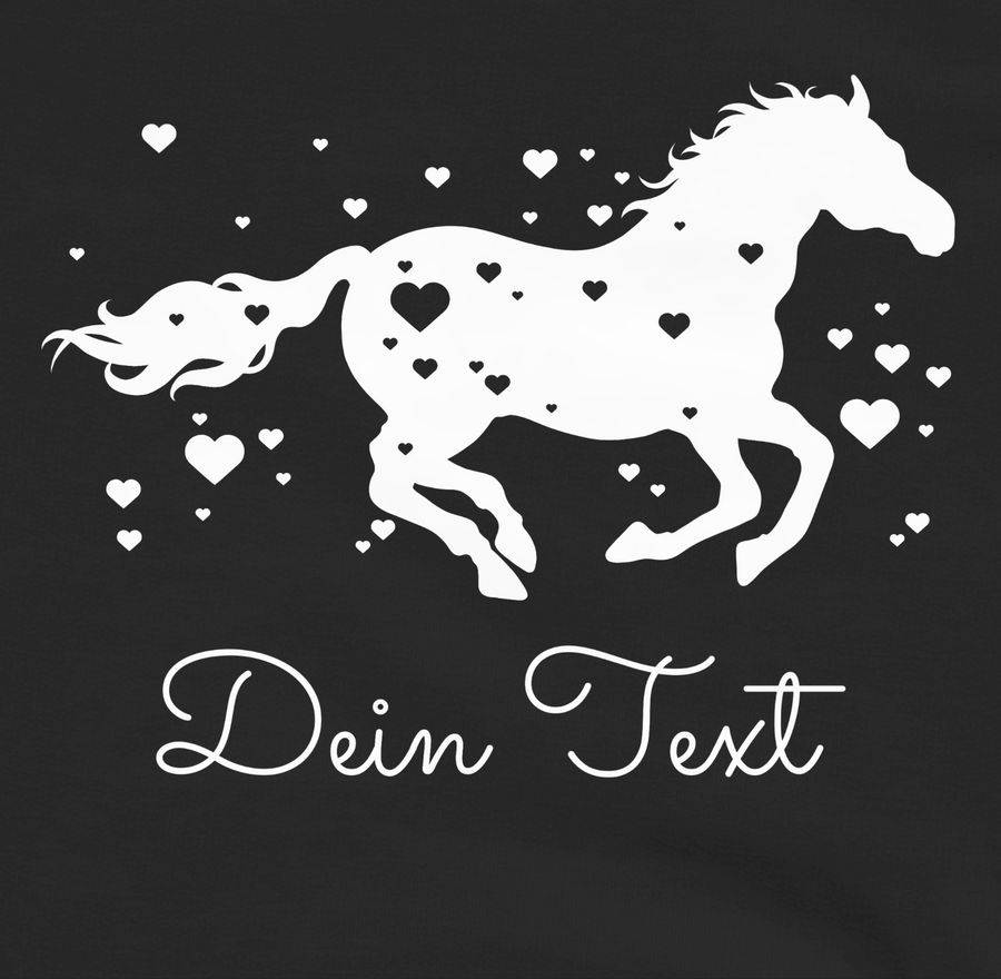 Shirtracer Pferd Wunschtext: Tshirt Turnbeutel Shirtracer